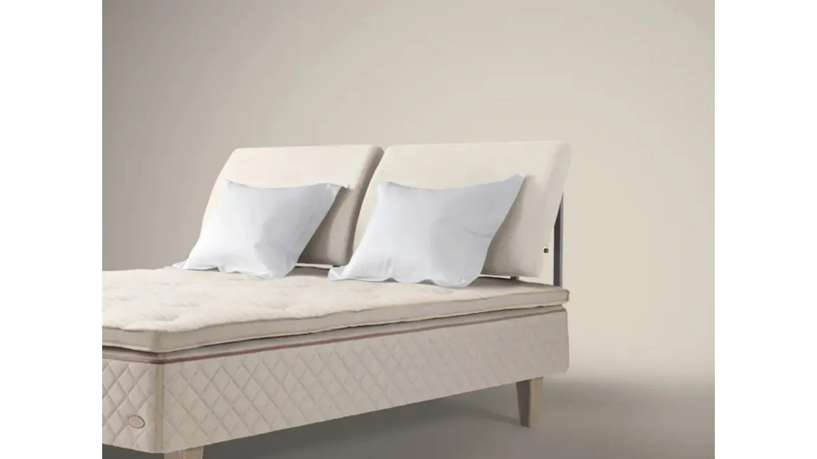 Letto con testiera imbottita Flex di Duxiana