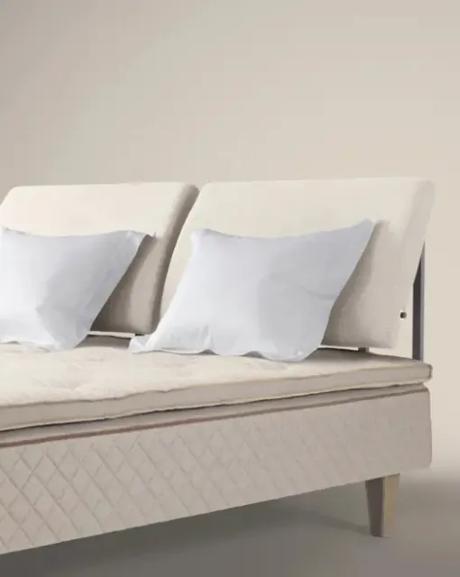 Letto con testiera imbottita Flex di Duxiana