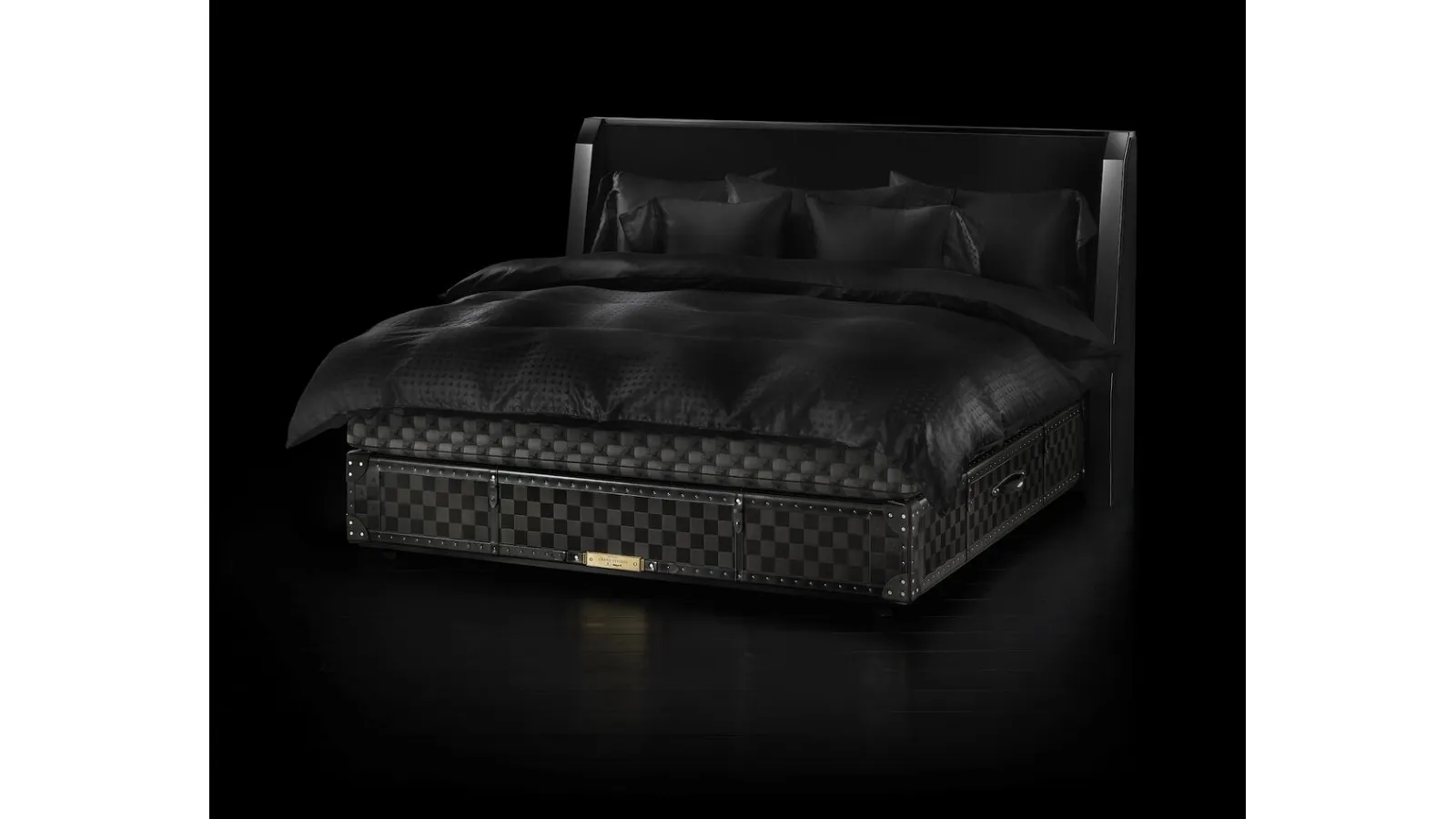 Letto con testiera Gran Vividus Black Shadow di Hastens