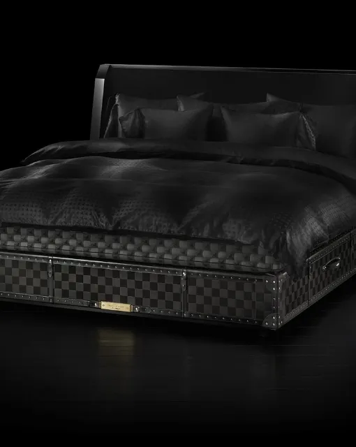 Letto con testiera Gran Vividus Black Shadow di Hastens