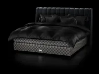 Letto in tessuto con testiera Drēmər Phantom Charcoal di Hastens