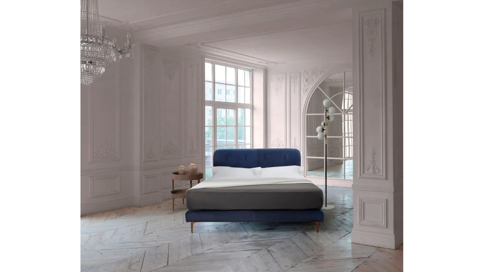 Letto in tessuto Tulipano di Midsummer Milano