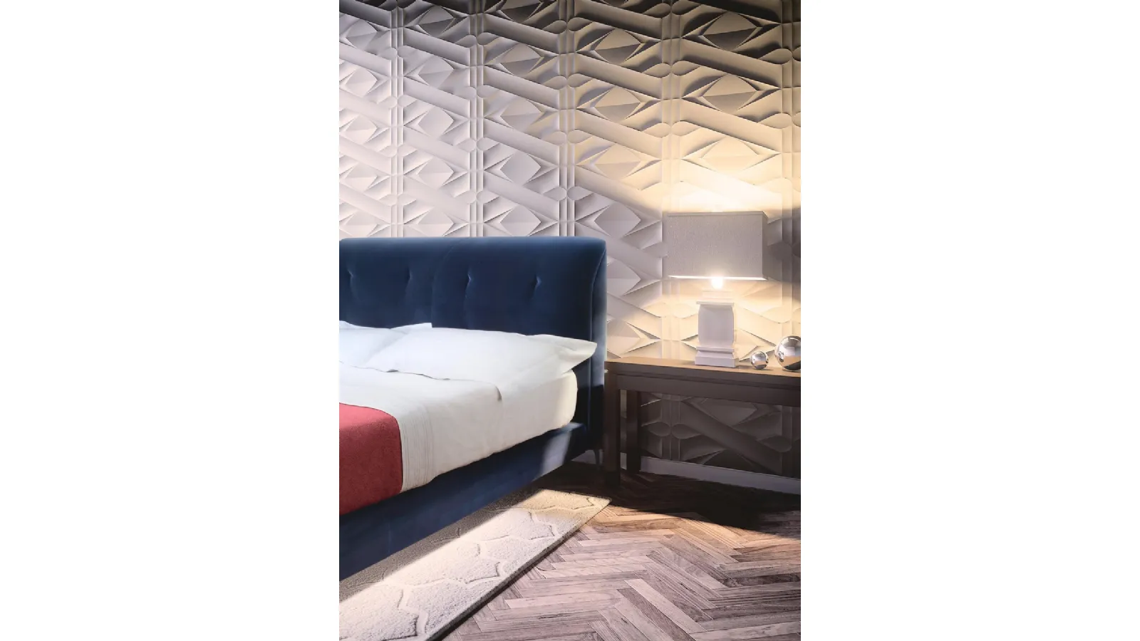 Letto in tessuto Tulipano di Midsummer Milano