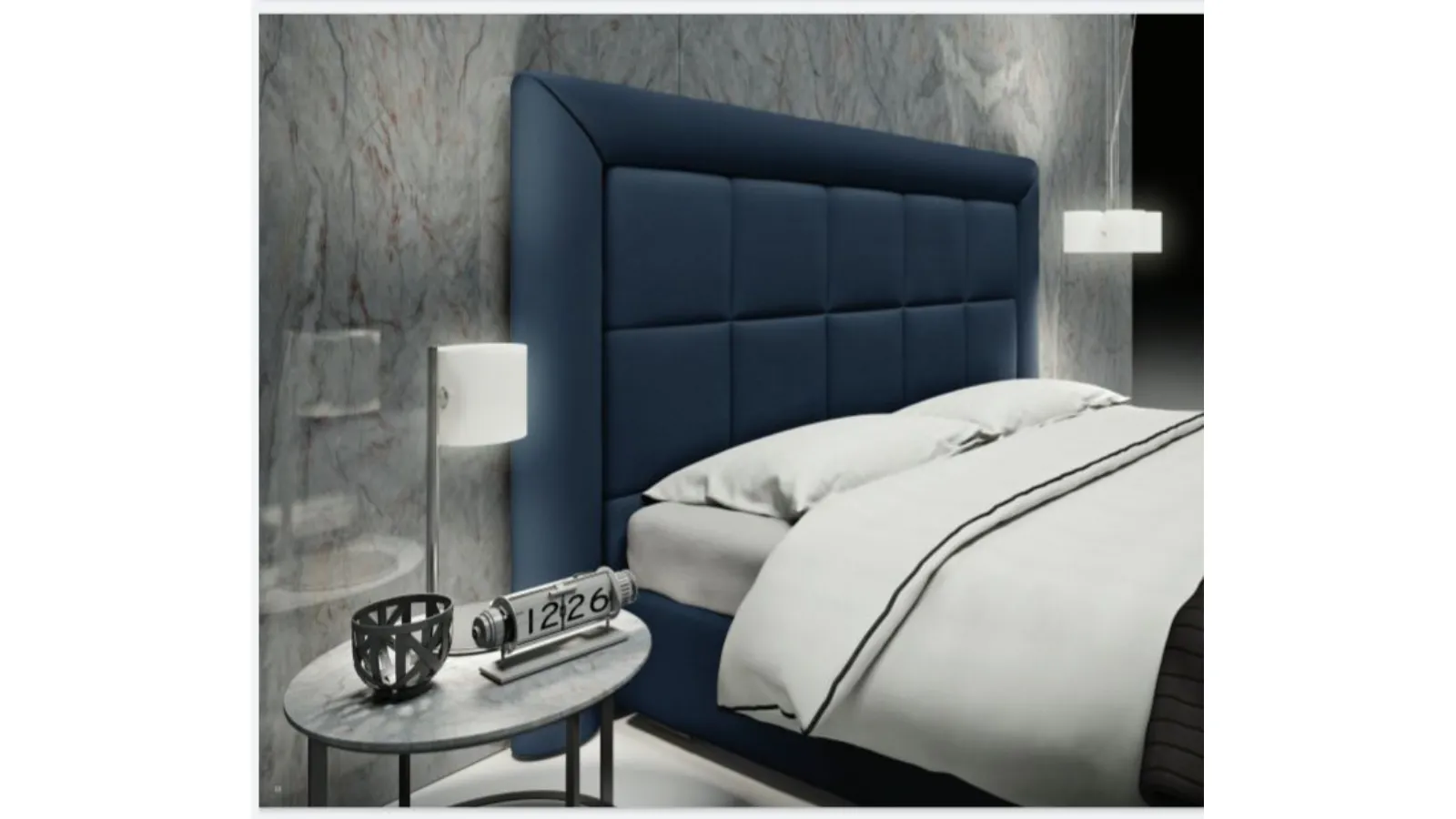Letto Leonardo con testiera Plaza