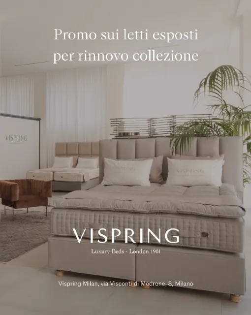 VISPRING MILANO - promo sui letti esposti per rinnovo collezione