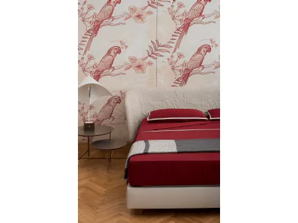 Red Cordonetto Bed Set